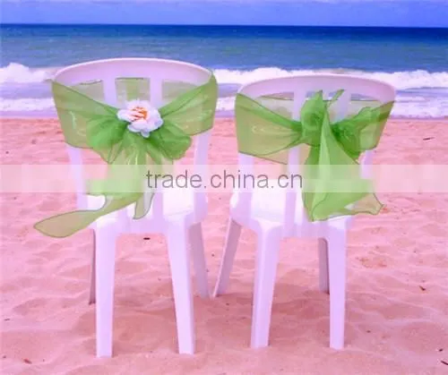 100% Polyester Organza Chair Sash for Wedding/Party