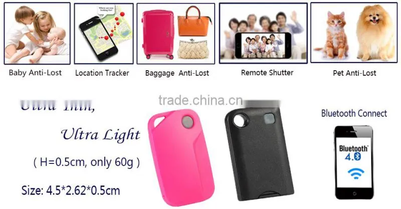 Bluetooth 4.0 Anti-lost Smart Anti-theft Alarm Wireless Key Finder Key Locator for iPhone iPad mini