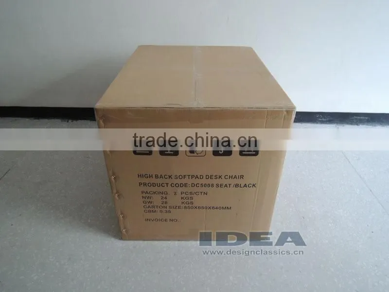 Replica Charles Soft Pad Office Chair - Black Color Genuine Leather