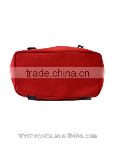 100% cotton red color drawstring backpack for school teenagers