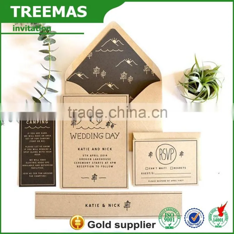 New Arrival Wedding Invitation Card Greeting business,envelope Card Laser Cut Card ZM-GC001
