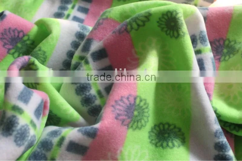 Printed polar fleece bedding set fabirc