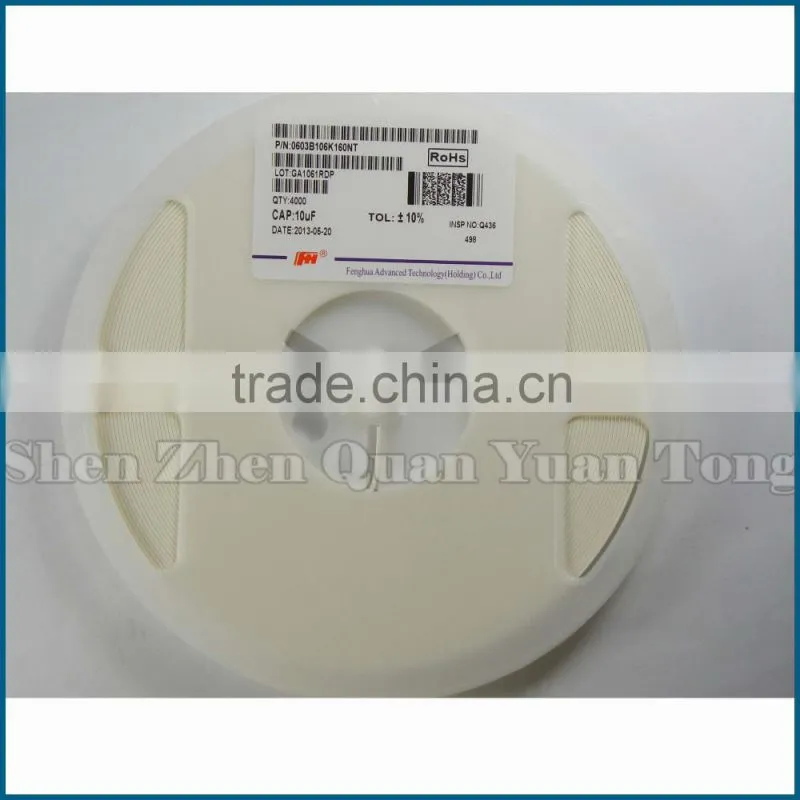 Capacitors 0603B106K160NT 0603 10UF 16V