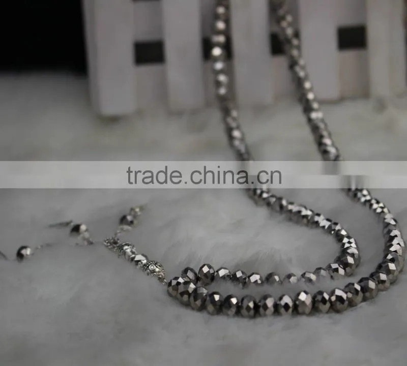 factory directly sale best quality K9 crystal material muslim 99pcs/strand Prayer Beads hot selling