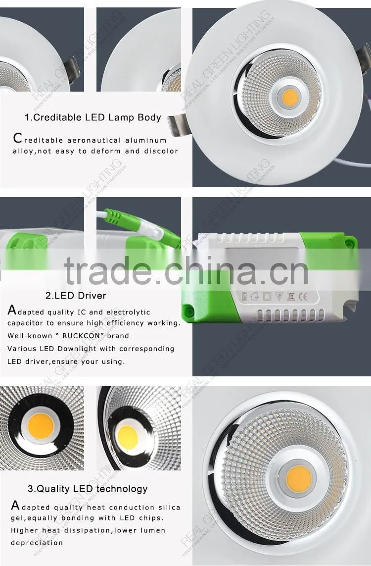 5W 3.5 Inch 5W Cool White downlight 100V-265V Aluminum Alloy Lamp Body 5W Downlight