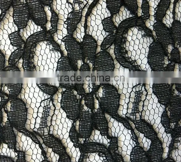 Orchid low-elastic polyester lace fabric for wedding dresses