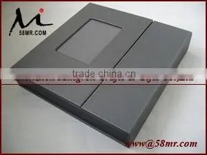 Magnet Fabric Linen Cloth Photo Storage Box with Window
