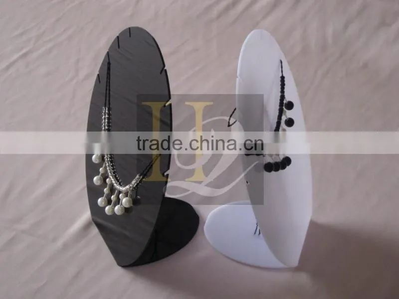 black white color acrylic jewelry display stand/acrylic necklace display