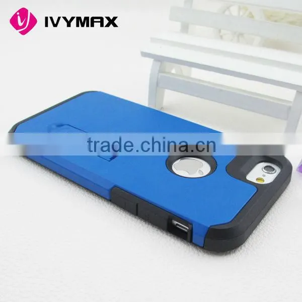 Mobile phone case with hard plastic standing for iphone 6/6g