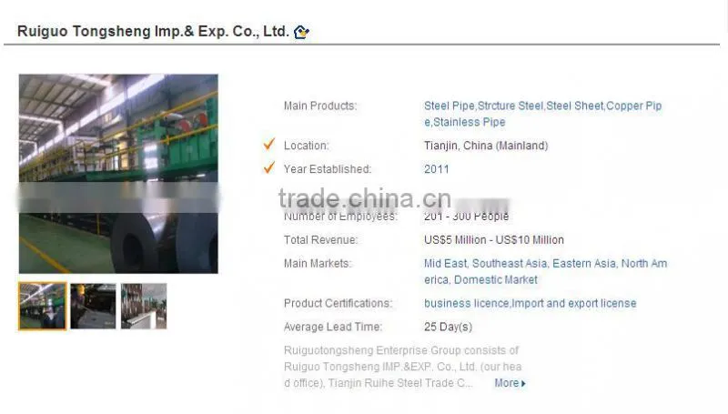 Galvanized Square Steel Pipe Made in China