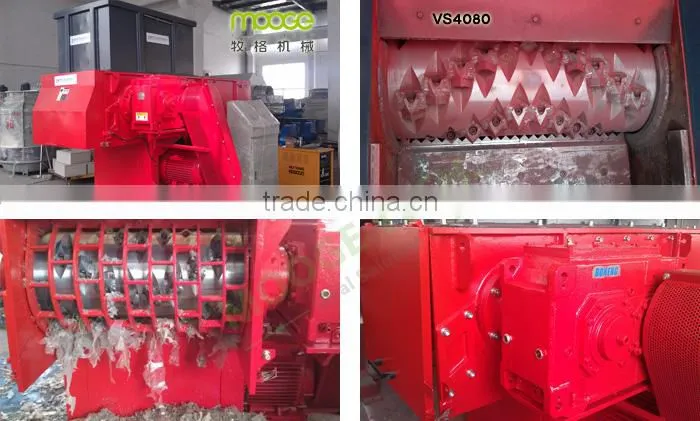 Single Shaft Type VS4080 Waste Plastic Film Shredder Machine