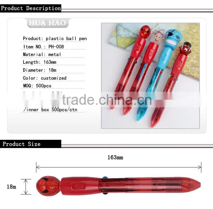 high quality plastic ball pen,led pen for promotional ,ball pen for gifts