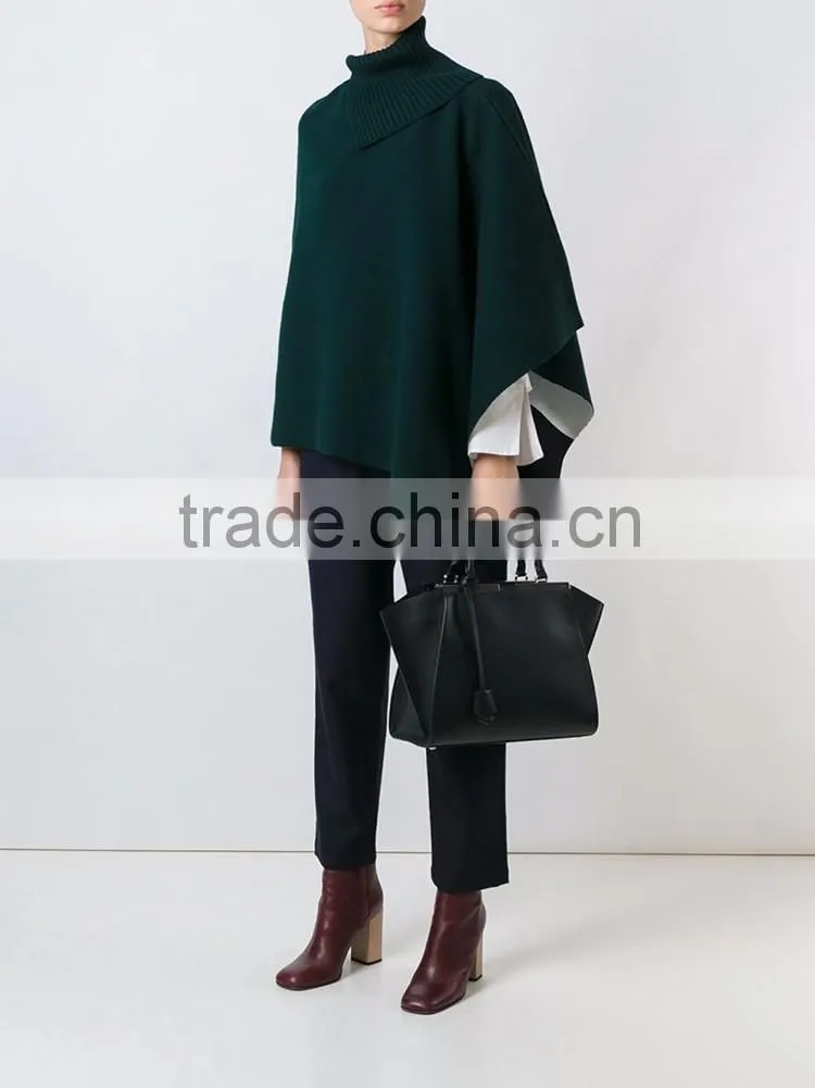Cheap fashion Ladies asymmetric knitted woman sweater