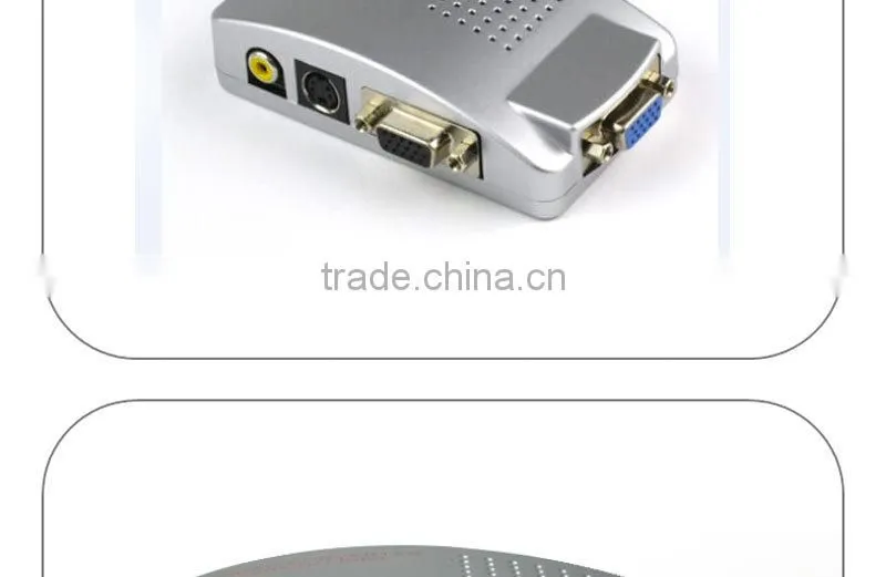 Computer PC Laptop to TV Converter Box- VGA to RCA S-Video Composite Adapter Switch