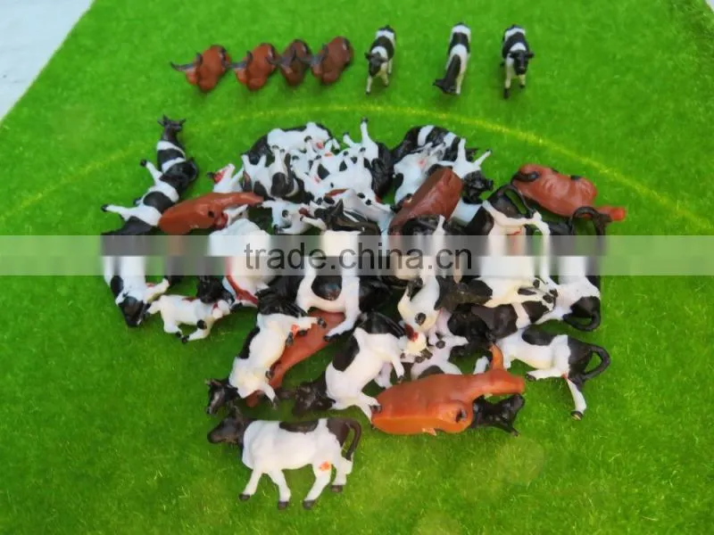 model figure, model animals, scale animals for Z scale, plastic building resin farm cow for 1/150
