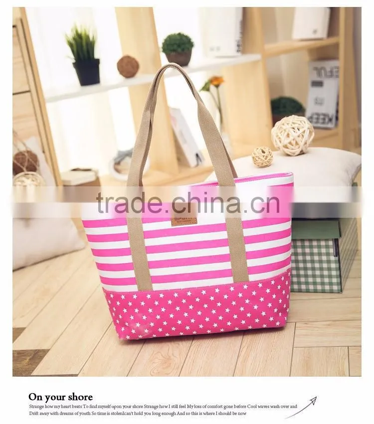 Cheap fashion shopping tote bag canvas beach bags wholesale