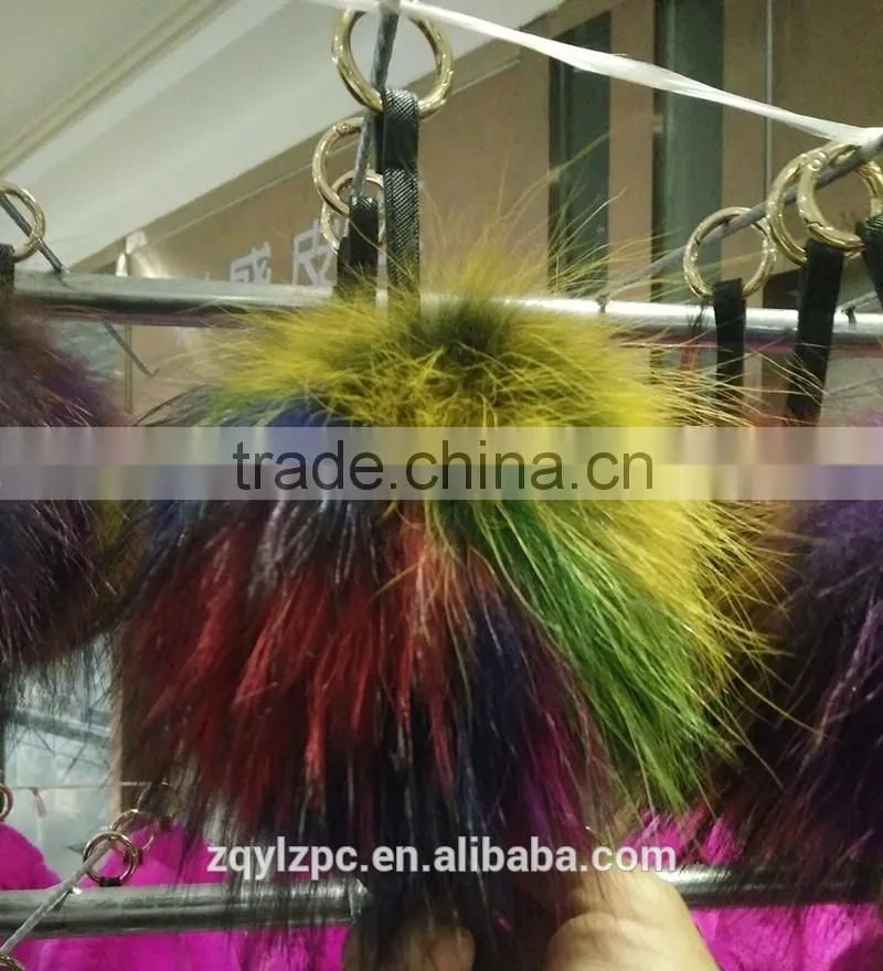Natural Real Fur Pom Poms Ball / Fur Ball / Raccoon Fur Pompon