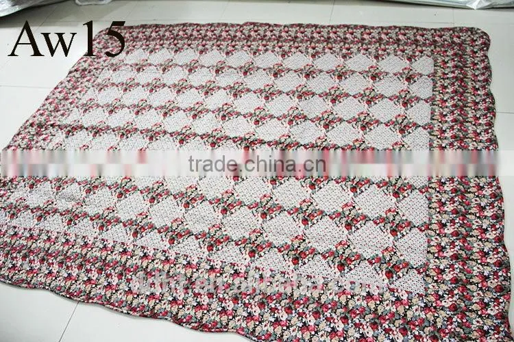Diamond Floral Patchwork Floor Mats / Patchwork Carpets