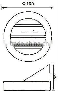 LED mounted brass wall light