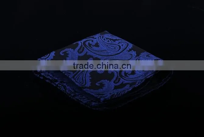 Laster high quality woven 100% polyester pocket square for shirts