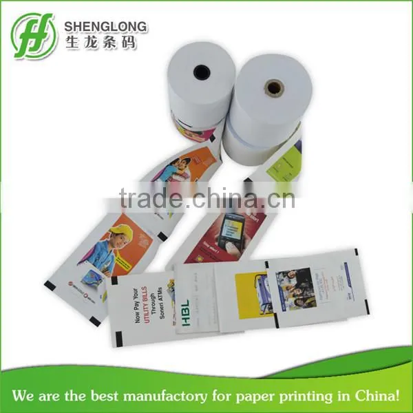 ATM pos roll paper white printable label sticker