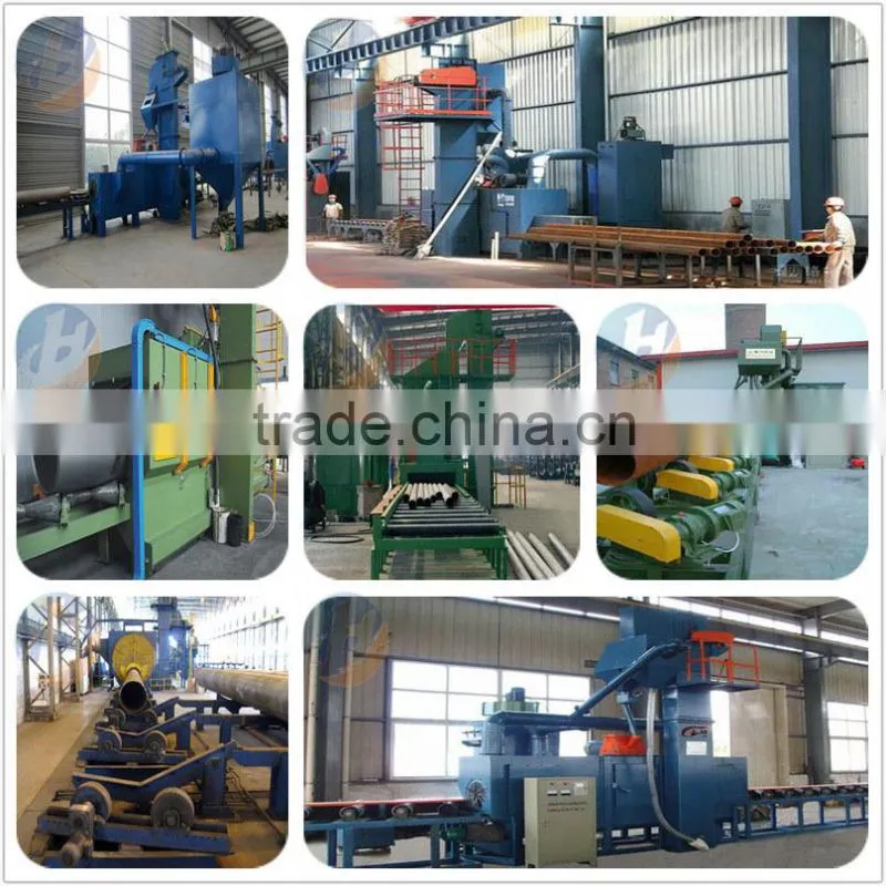 Small steel pipe outside rust removal machine