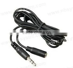 3.5mm stereo male to 3.5mm stereo female mp3 speaker headset extension cable od3.2