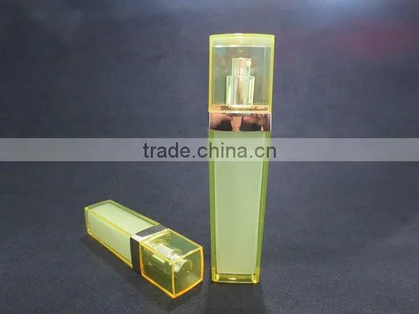 Plastic Cosmetic Packaging, Square Shaped Acrylic Lotion Pump Bottle and Oval Shaped Acrylic Cream Jar
