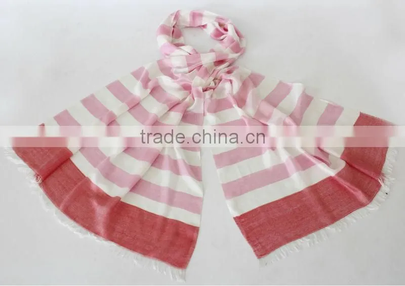 Soft viscose scarves with Neon Border