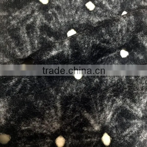 polyester acrylic wool blended knitting fabric with holes supplier