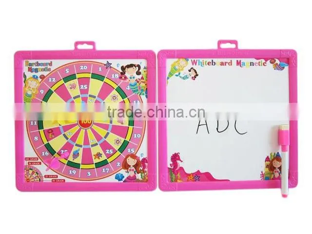 Promotion kids magnetic drawing board with dart board target