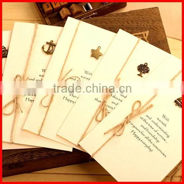 New Creative Unique Custom Korea simple design wedding cards 2014