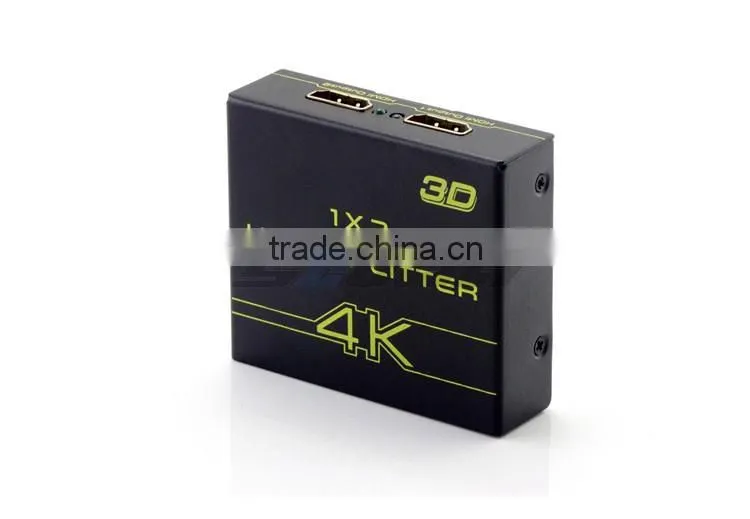 high speed mini 2 port HDMI splitter Converter 1x2 support 3D 1080P