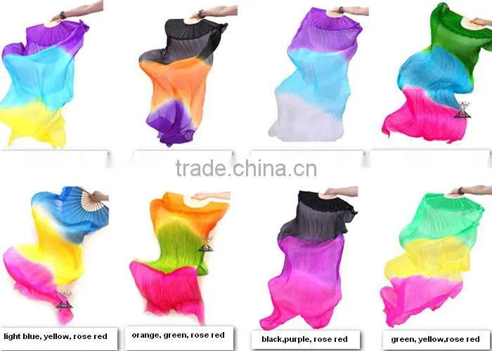 Silk Chinese Fan Dance Fans , Belly Dance Silk Fan , Hand Fans for Dance