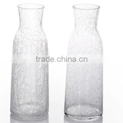 Unique Design Mouthblow Clear Glass Vase