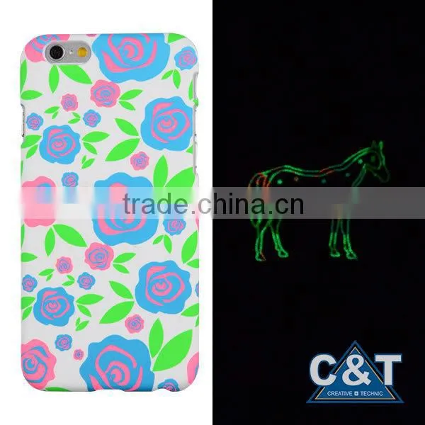 C&T Glow in the night dog shape hard case with imd printing design for iphone 6 plus