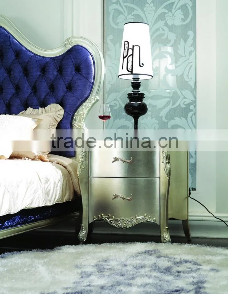 solid wood New Classical furniture used Bedroom set Double Bed Bedside table Wardrobe Dressing table Bench Royal Chair Commode