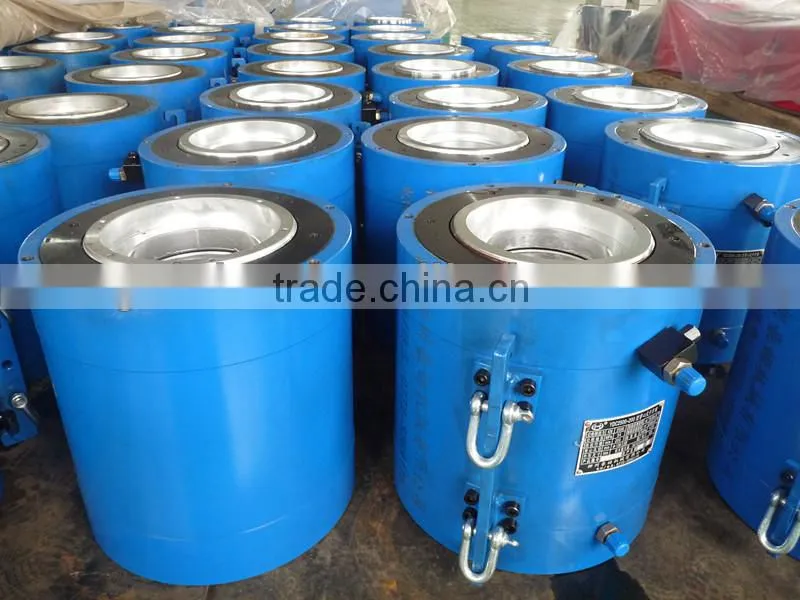 YDC2500-200 lightweight hydraulic core-through tensioning(stretching) jack