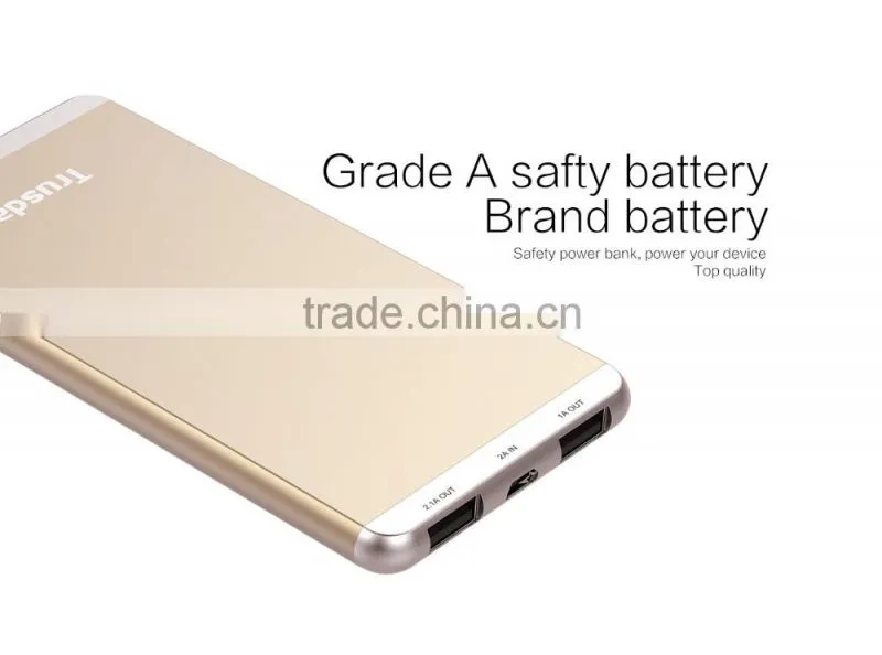 power bank model a5 Customized color and logo real capacity 5000mah portable solar power banks for mobile phones and USB devices