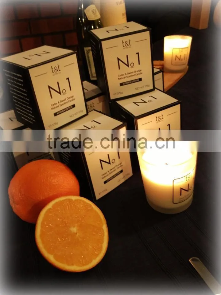 Organic Scented Pure Soy Wax Candle in glass jar in Salon