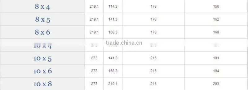 10 inch seamless ASTM A234 WPB Carbon Steel Tee