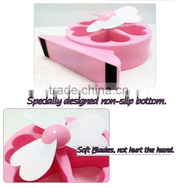 High quality USB cooling Lucky Flower desk fan for notebook, Summer gift,USB table Fan