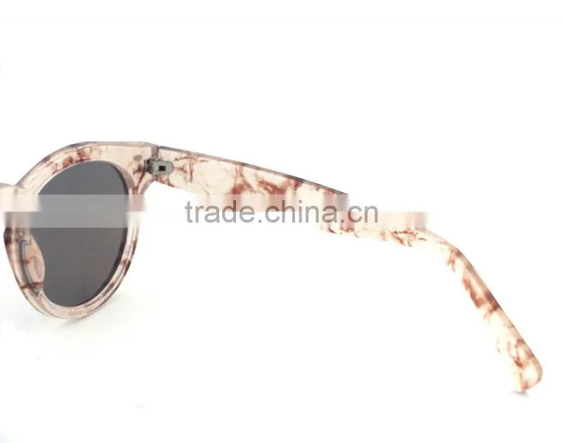 2015 new arrival wholesale Leopard tortoise round sunglasses