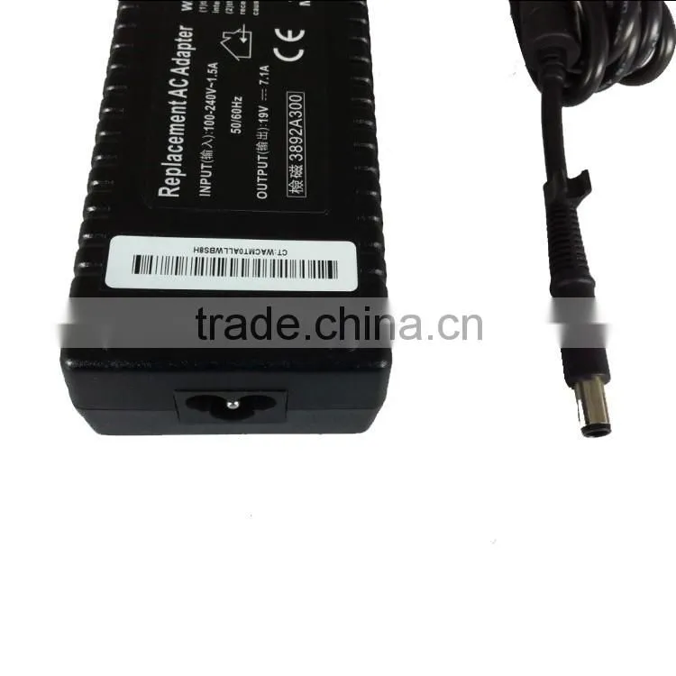 19V 7.1A 135W Big mouth needle laptop power charger for HP ad dc power adapter 7.4*5.0mm