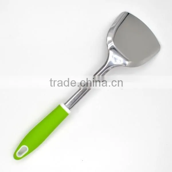 Modern design handle Super quality commercial stainless steel Chinese turner