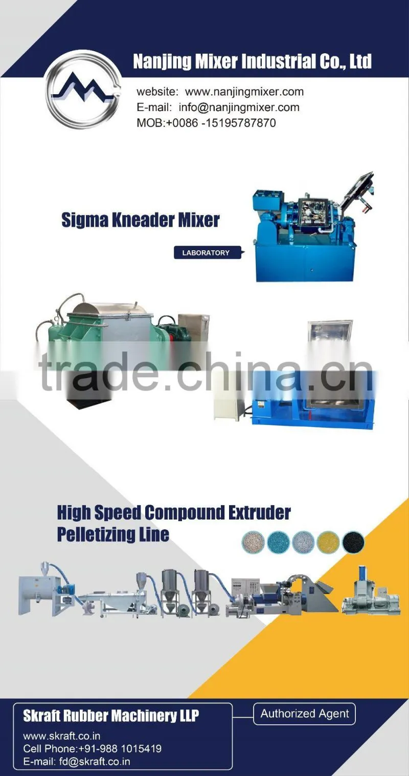 Dispersion kneader and single screw extruder for EVA/TPR/PE/PP/PVC compound