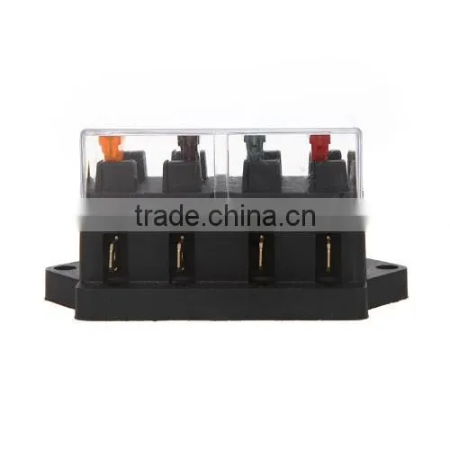 Universal Car Truck Vehicle 4 Way Circuit Automotive Middle-sized Blade Fuse Box Block Holder