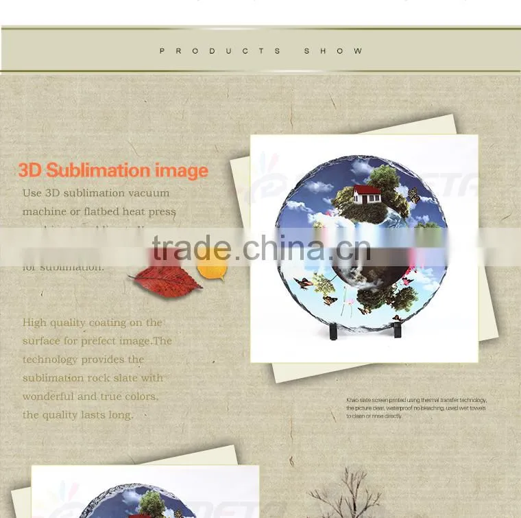 Christmas gift 30*30cm blank sublimation rock photo slate(SH-36)