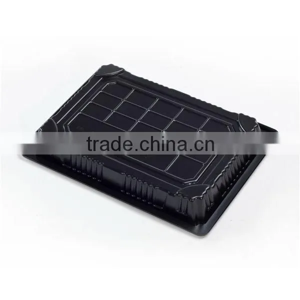 SM1-1103-Black disposable food tray plastic box with lids