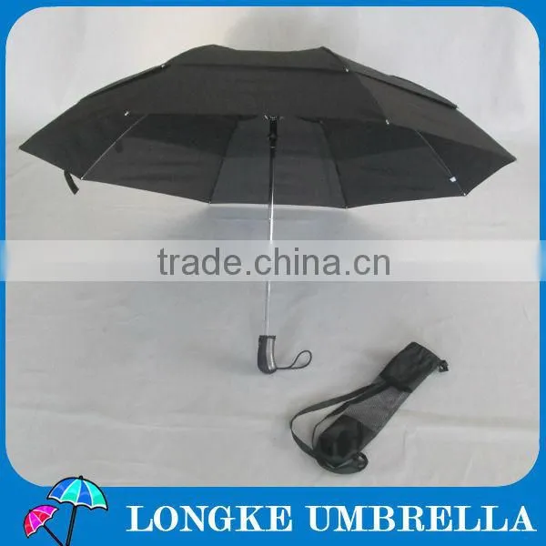 Double layer 2 fold golf umbrella,Windproof 2 fold umbrella, Automatic open